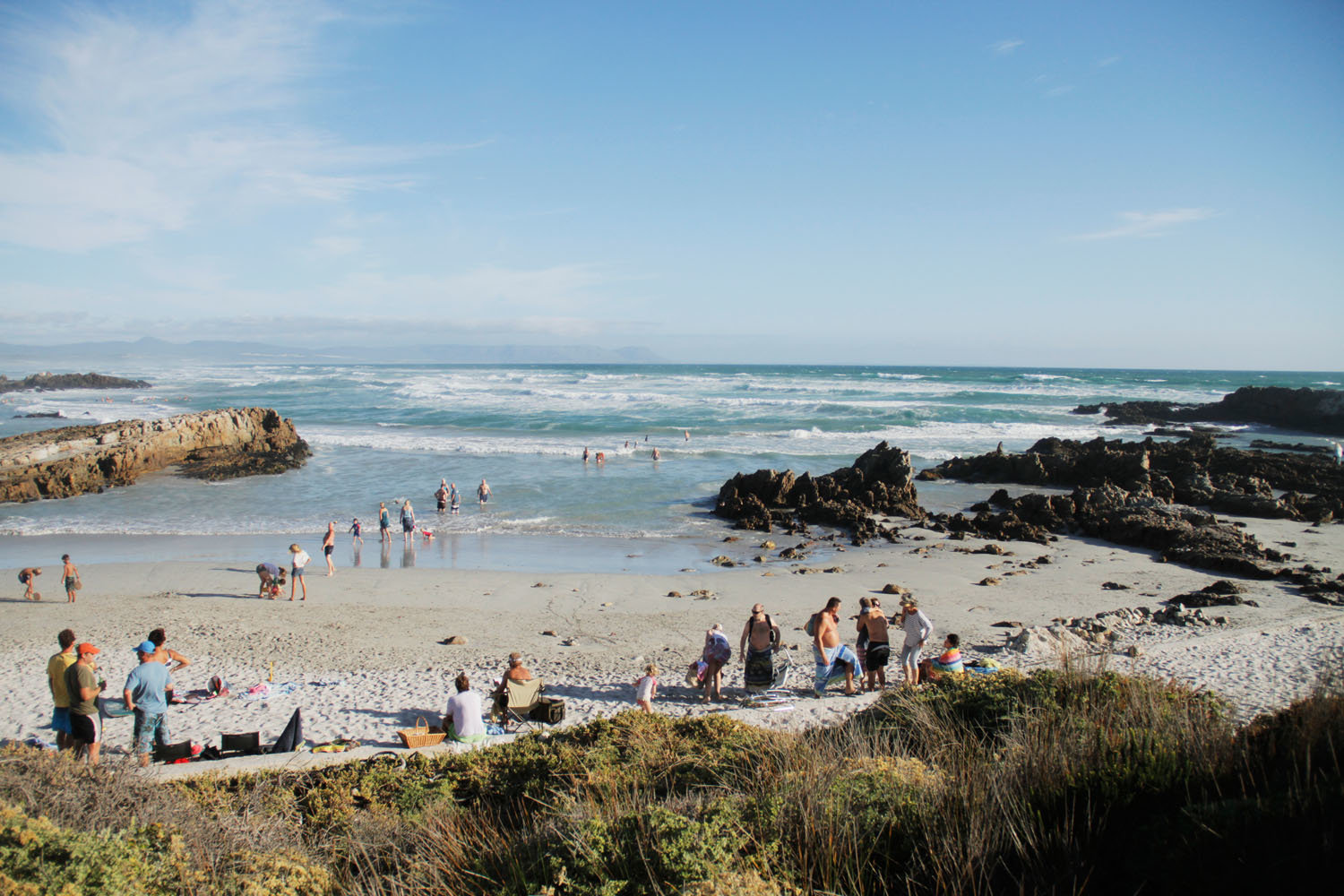 People sitting on the beach